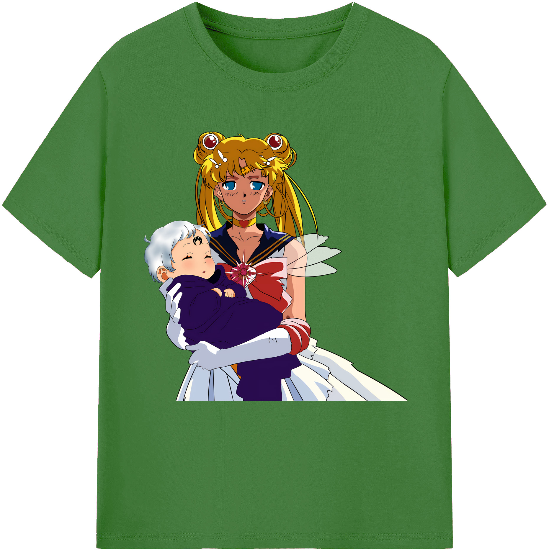 （画像用） 美少女戦士セーラームーン 月野 うさぎ つきの うさぎ Sailor Moon Tsukino Usagi レディースカジュアルプリントTシャツ（綿100％）